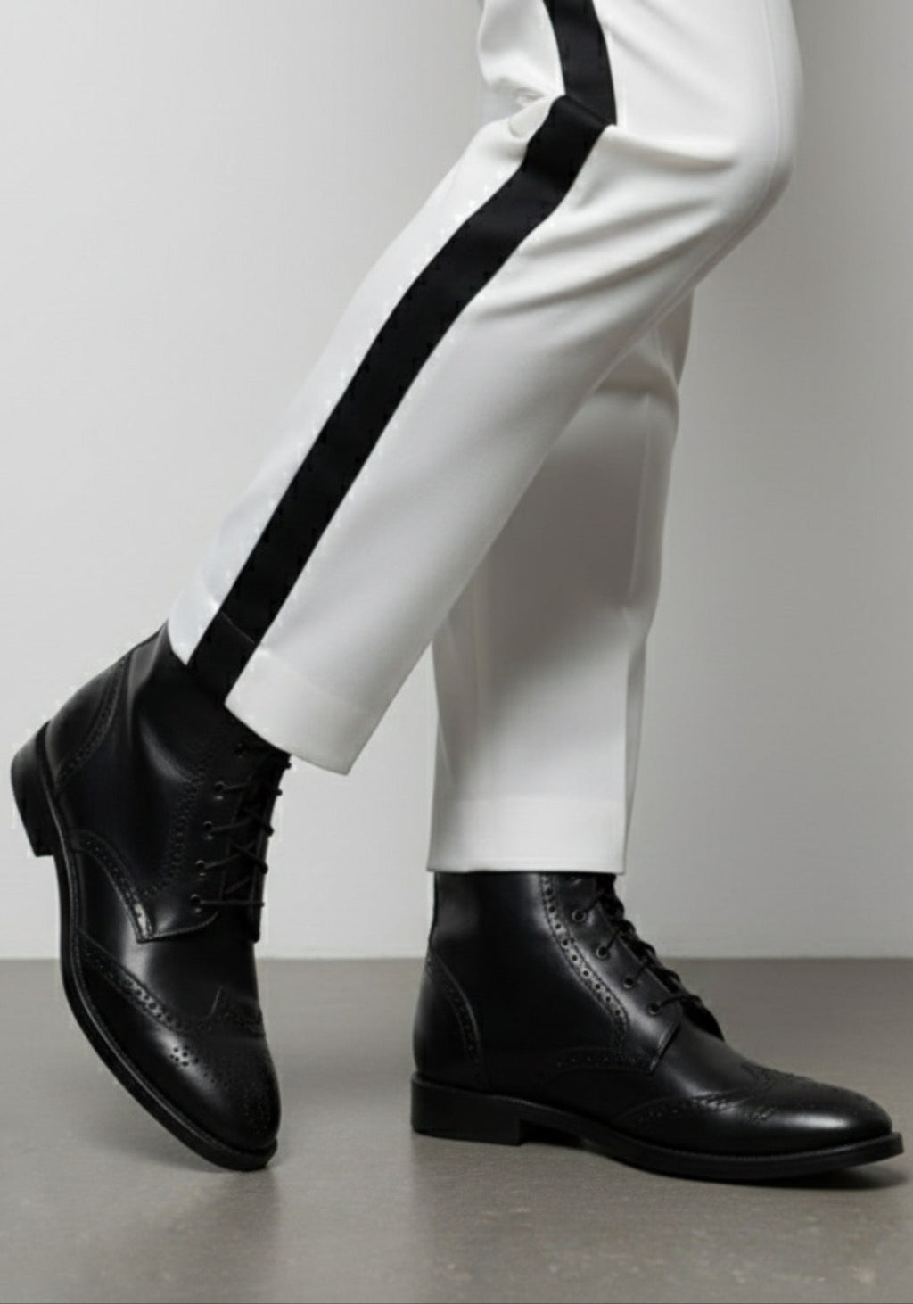 Black Wingtip Boots