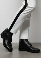 Black Wingtip Boots