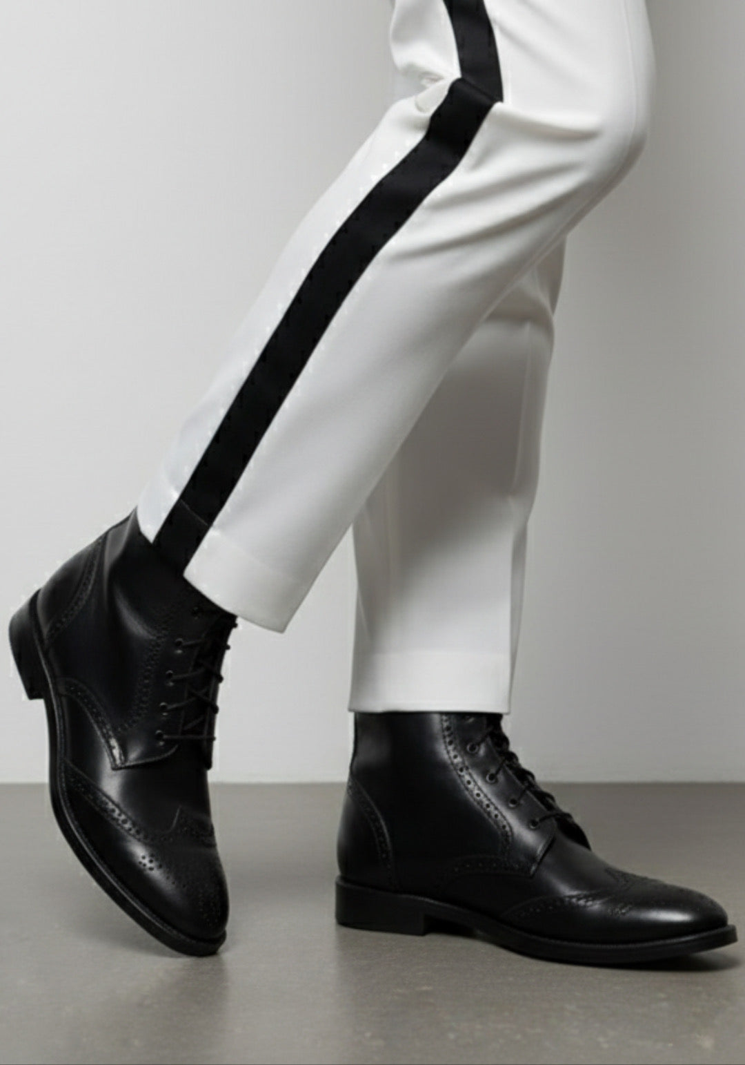 Black Wingtip Boots
