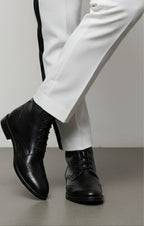Black Wingtip Boots