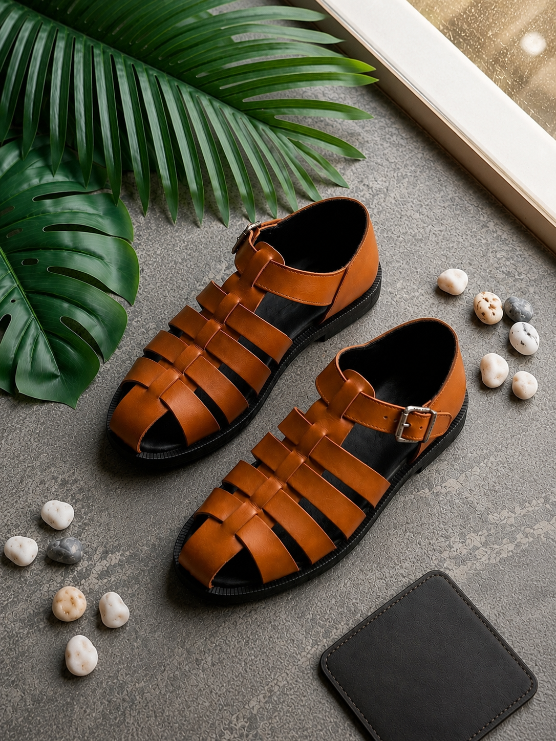 Tan Fisherman Sandals