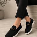Black Suede Horsebit Loafers