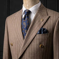 Brown Pinstripe Double-Breasted Suit