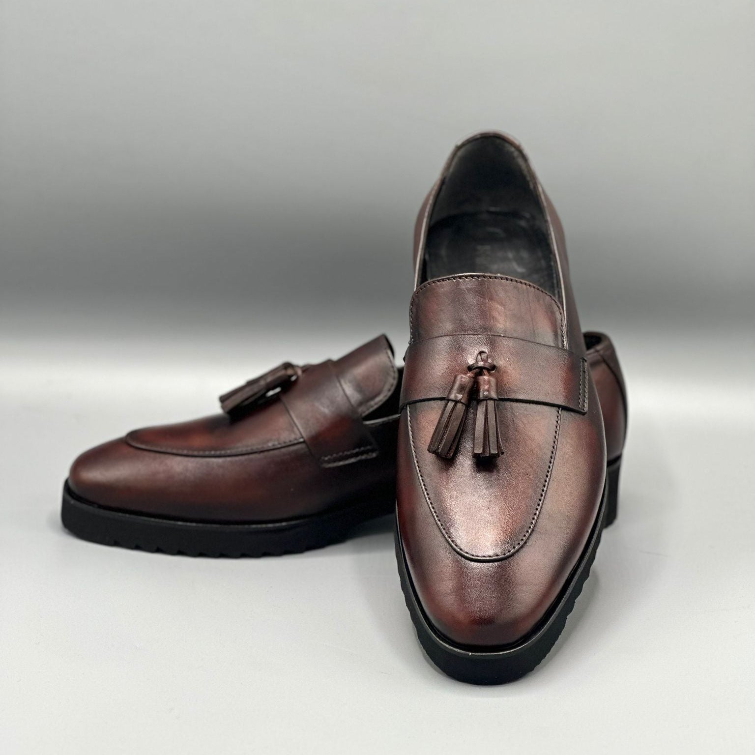 Brown Tassel Chunky Loafers
