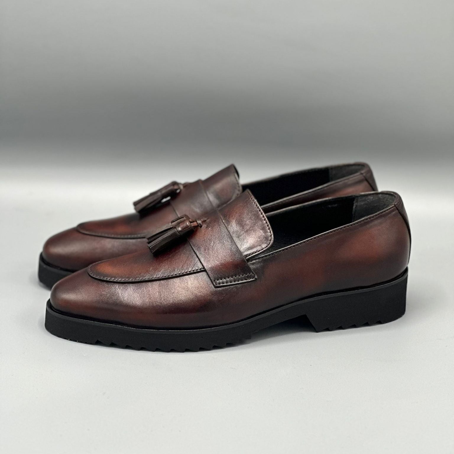 Brown Tassel Chunky Loafers