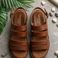 Tan Leather Comfort Sandals