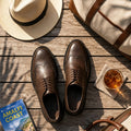 Brown Wingtip Derby Shoes