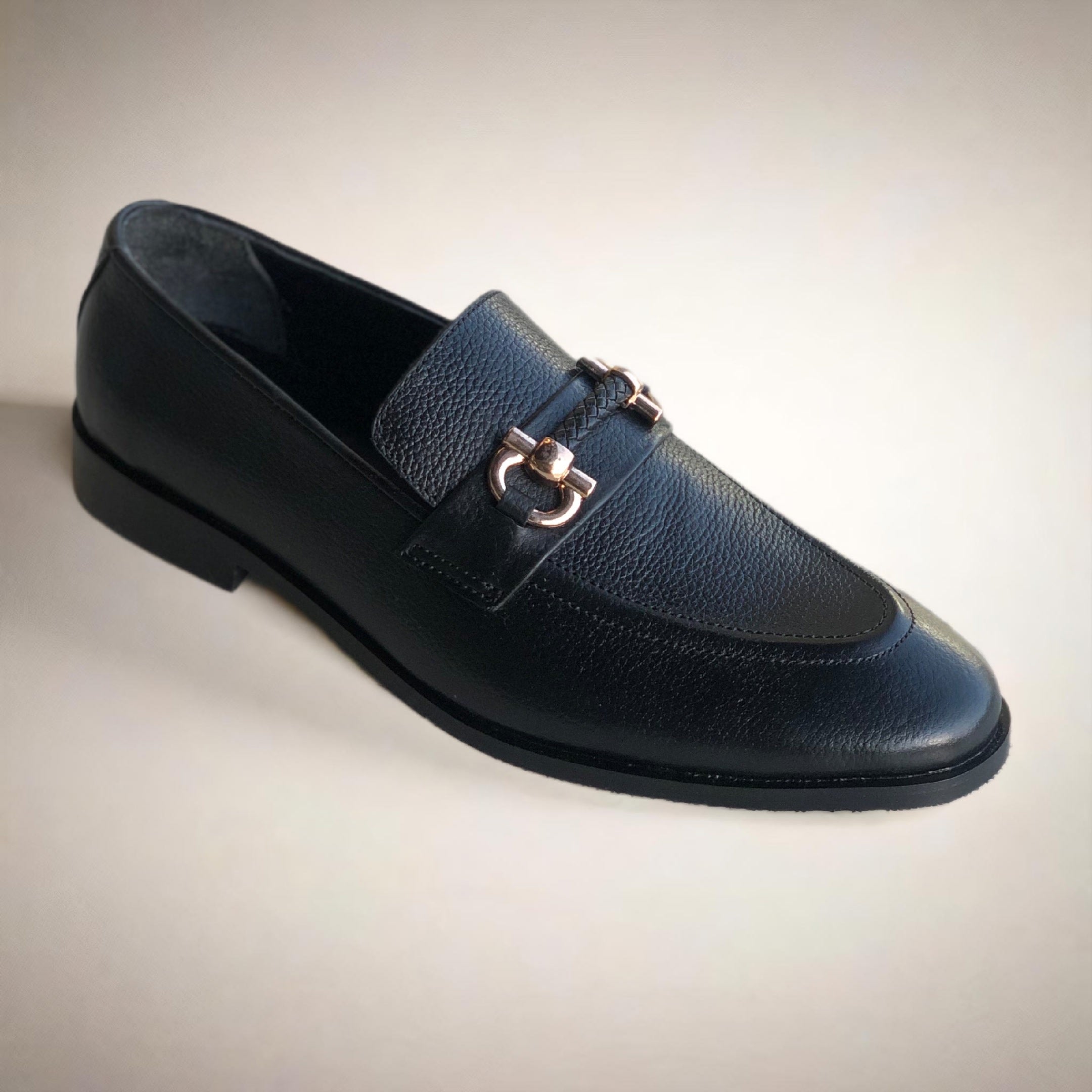 Black Grainy Loafer