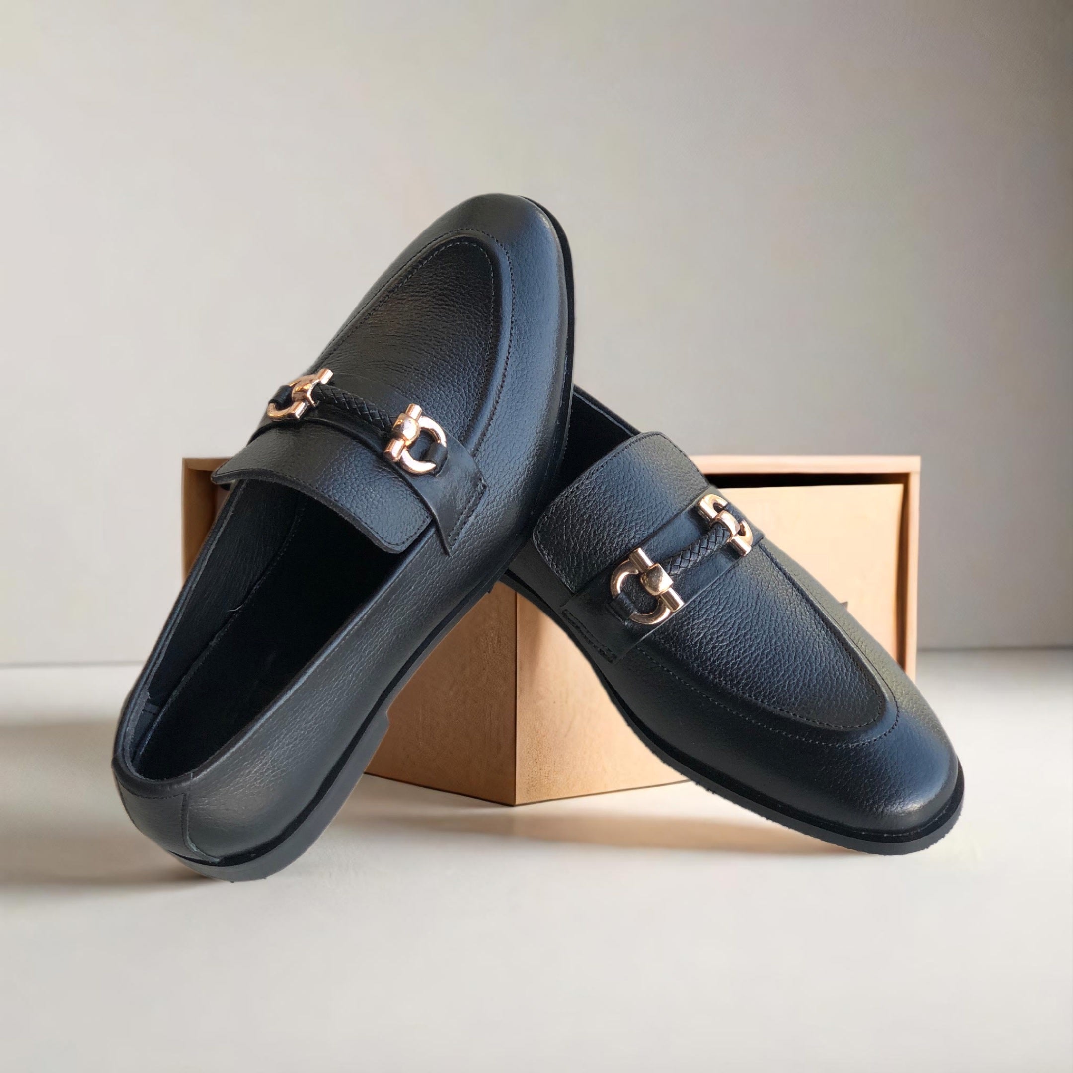 Black Grainy Loafer