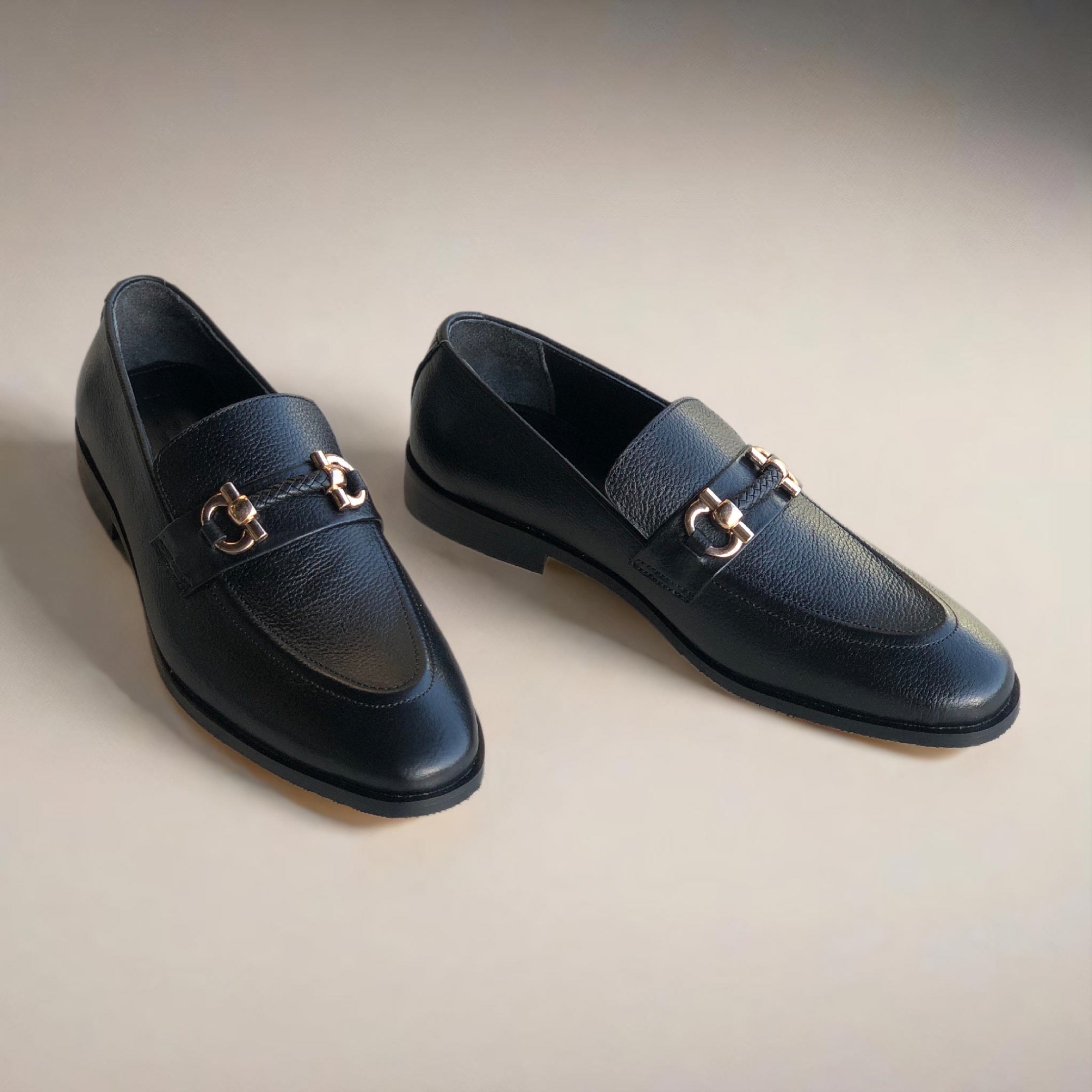 Black Grainy Loafer