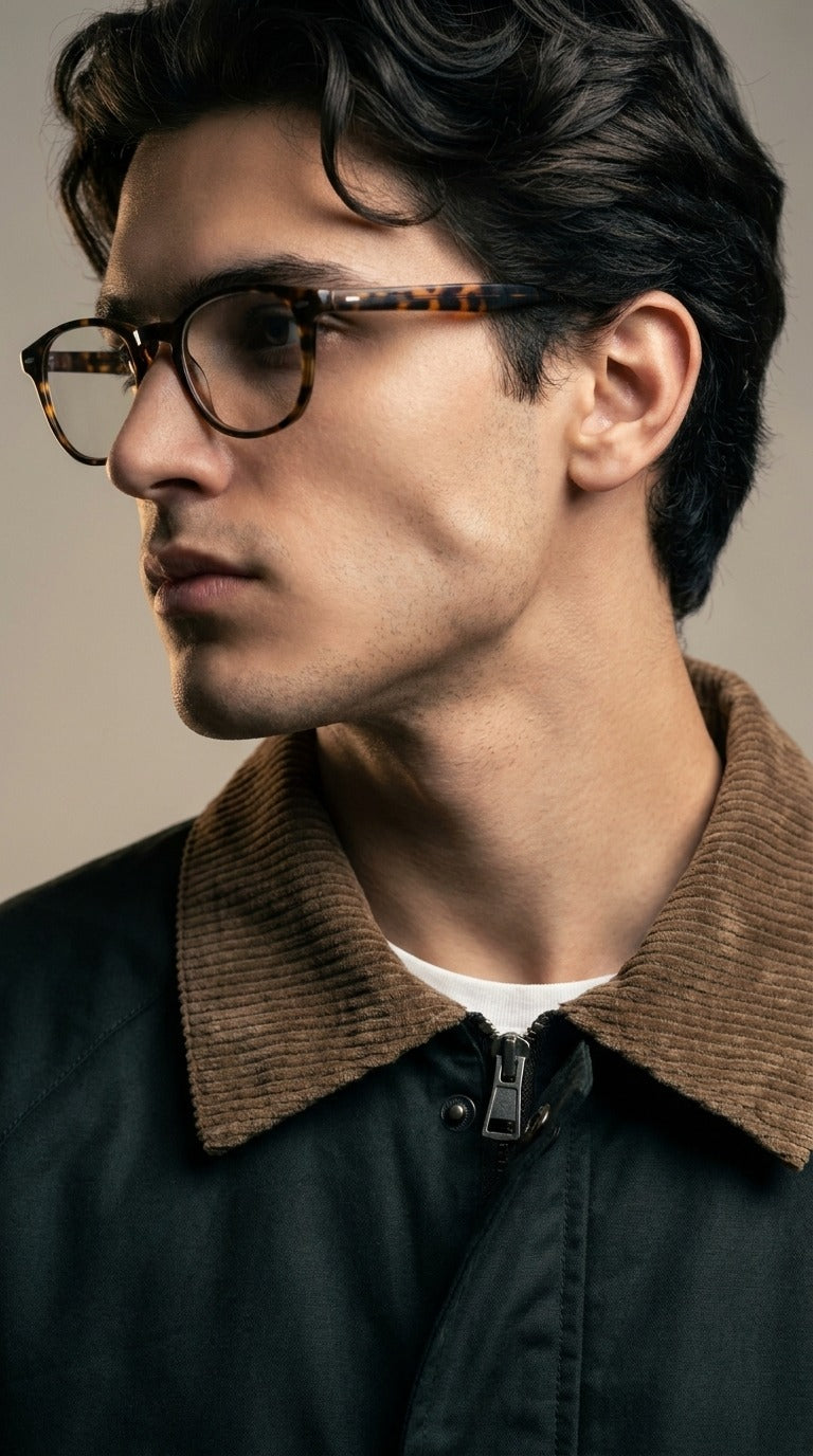 Green Corduroy Collar Jacket