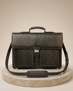 Black Croc Laptop Bag